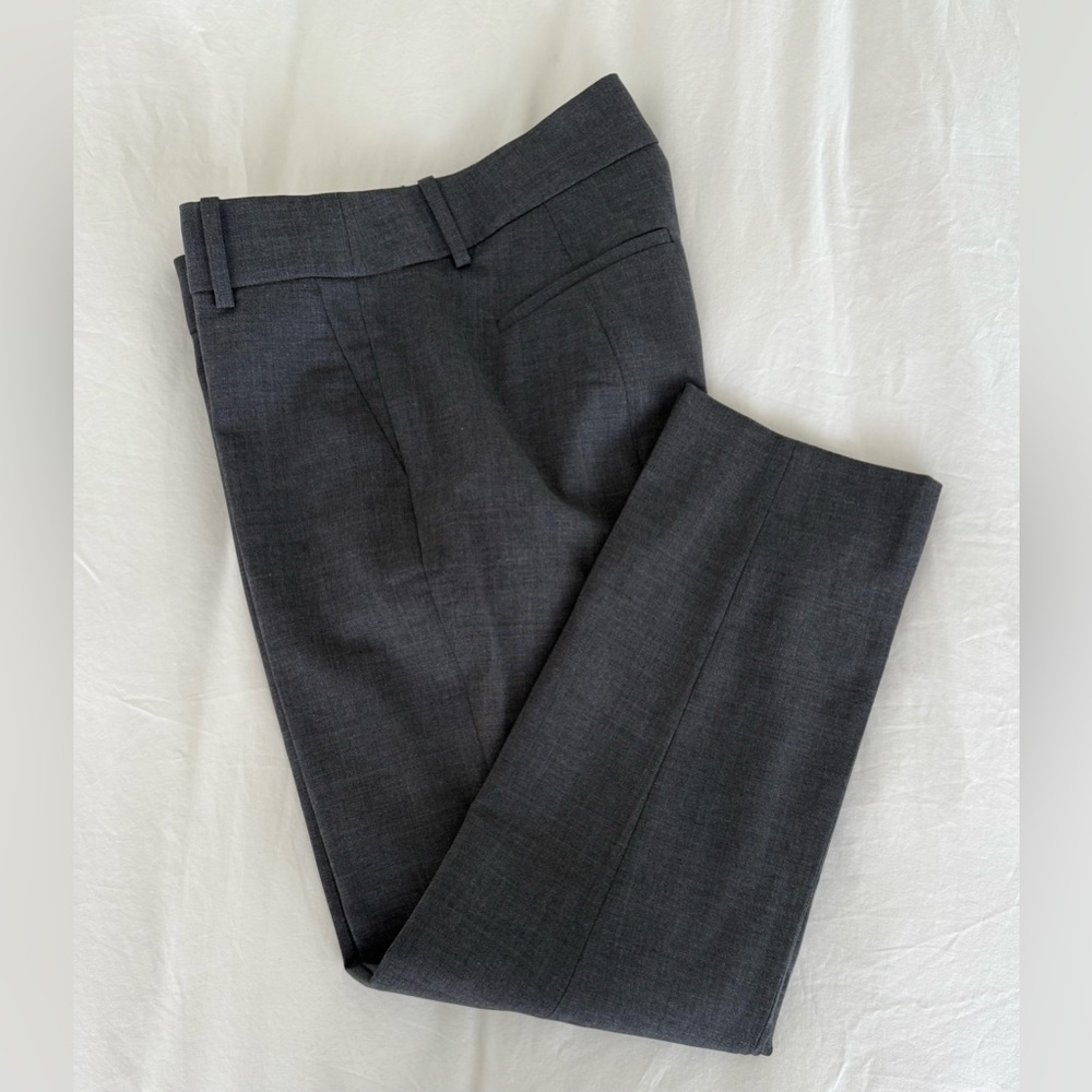J Crew Cameron Tollegno 1900 Wool Dress Pants Gray Womens Size 4 Career Suiting